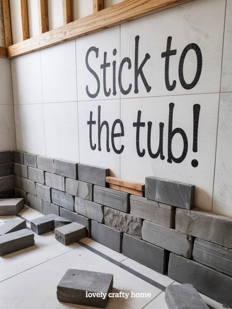 Hide Ugly Bathroom Fixtures: DIY Tub Backsplash Ideas on Budget
