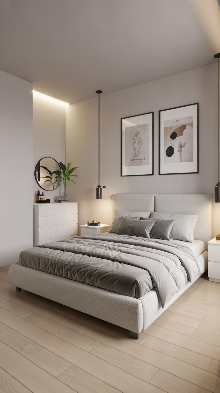 Modern Minimalist Bedroom Design Ideas with Neutral Colors