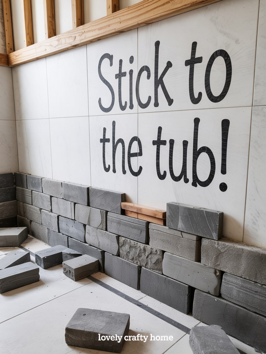 Hide Ugly Bathroom Fixtures: DIY Tub Backsplash Ideas on Budget
