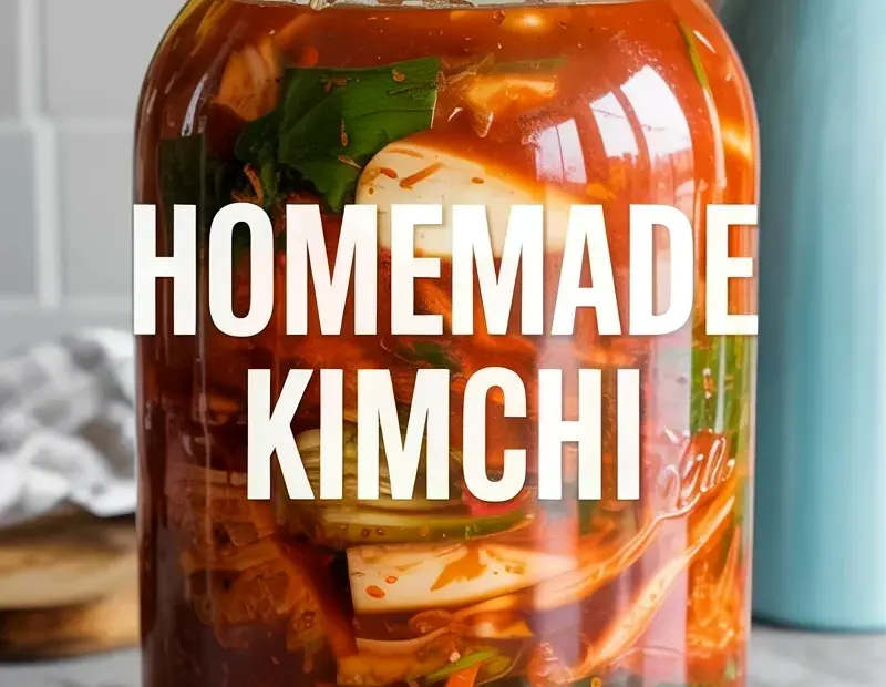 Cool Weather Homemade Kimchi in a Mason Jar – Easy Fermented Cabbage