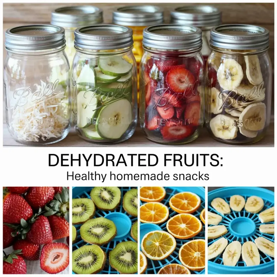 Dehydrated Fruits in Mason Jars | Healthy Homemade Snack Ideas