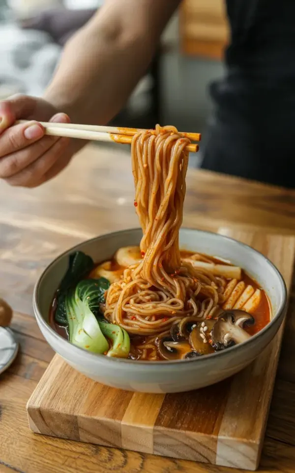 Spicy Korean Glass Noodle Soup for Chilly Evenings