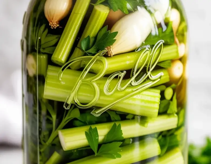 Fermented Celery with Shallots & Parsley – 14-Day Mason Jar How-To