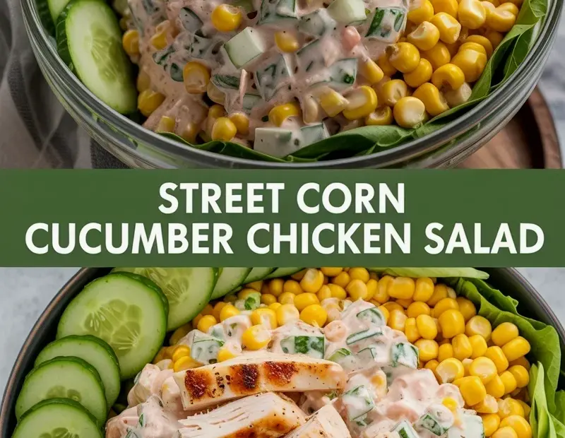 Korean Cucumber Salad with Grilled Chicken & Corn | Easy Summer Dinner Idea