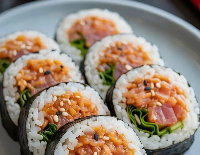 Spicy Tuna Kimbap Rolls – Ready in 15 Minutes, Perfect for Lunch