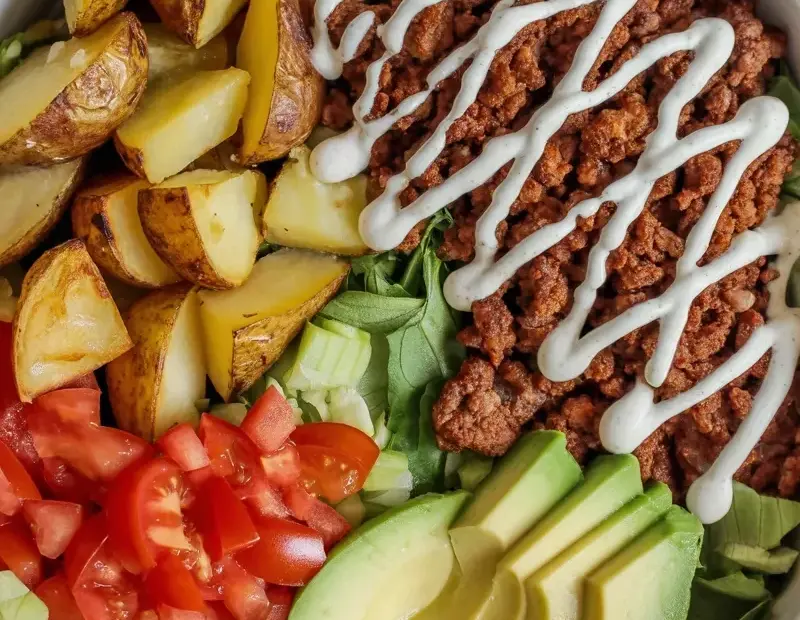 Loaded Salad Bowl Mistake to Avoid | Crispy Potatoes & Seasoned Beef